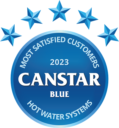 Canstar Blue Award 2023 - Solahart is top ranked Hot Water Systems Installer