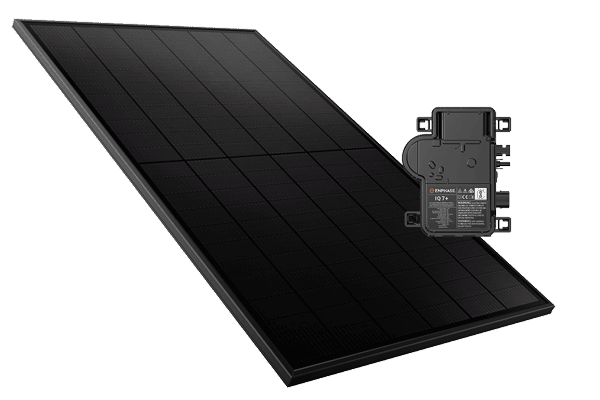 Silhouette solar panel with Enphase microinverter