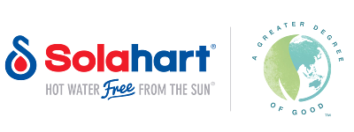 Solahart Energy Free from Sun Logo combined with Greater Degree of Good logo